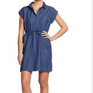 Old Navy polka dot denim dress